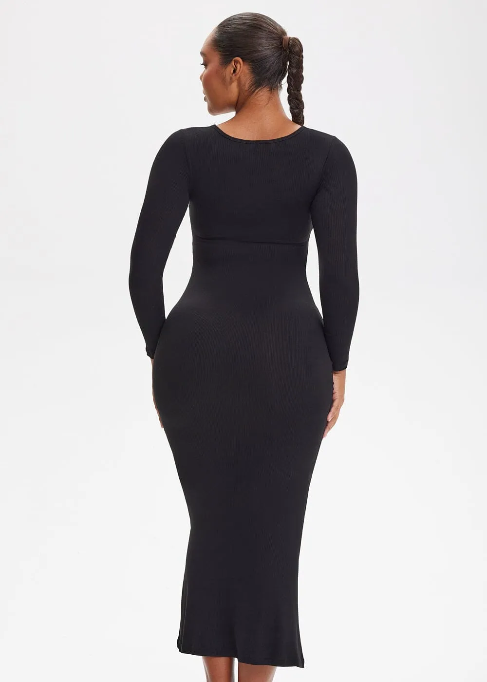 SecretSculpt Long Sleeve Midi Dress