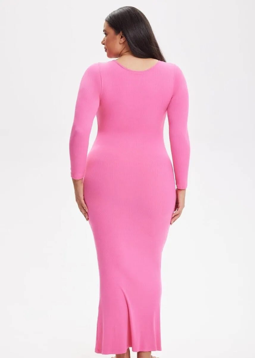 SecretSculpt Long Sleeve Midi Dress