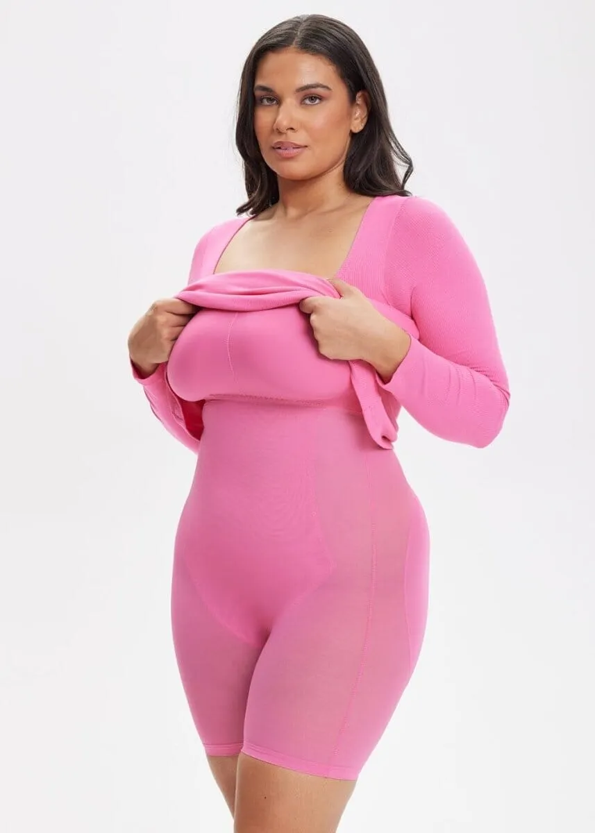 SecretSculpt Long Sleeve Midi Dress