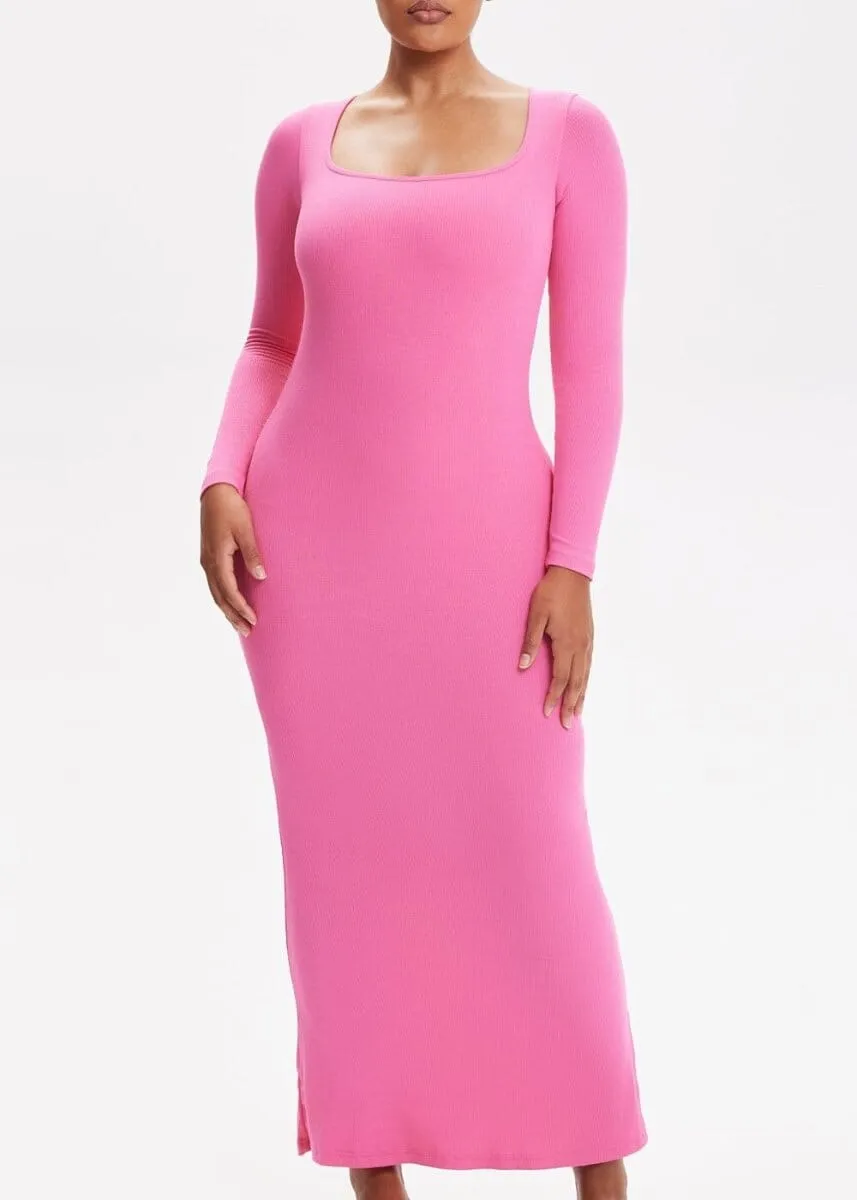 SecretSculpt Long Sleeve Midi Dress