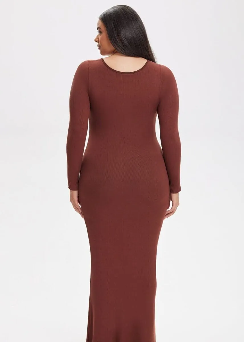 SecretSculpt Long Sleeve Midi Dress