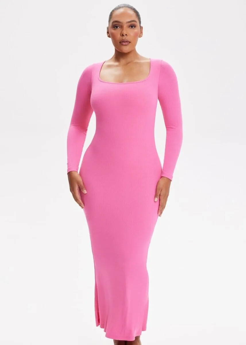SecretSculpt Long Sleeve Midi Dress