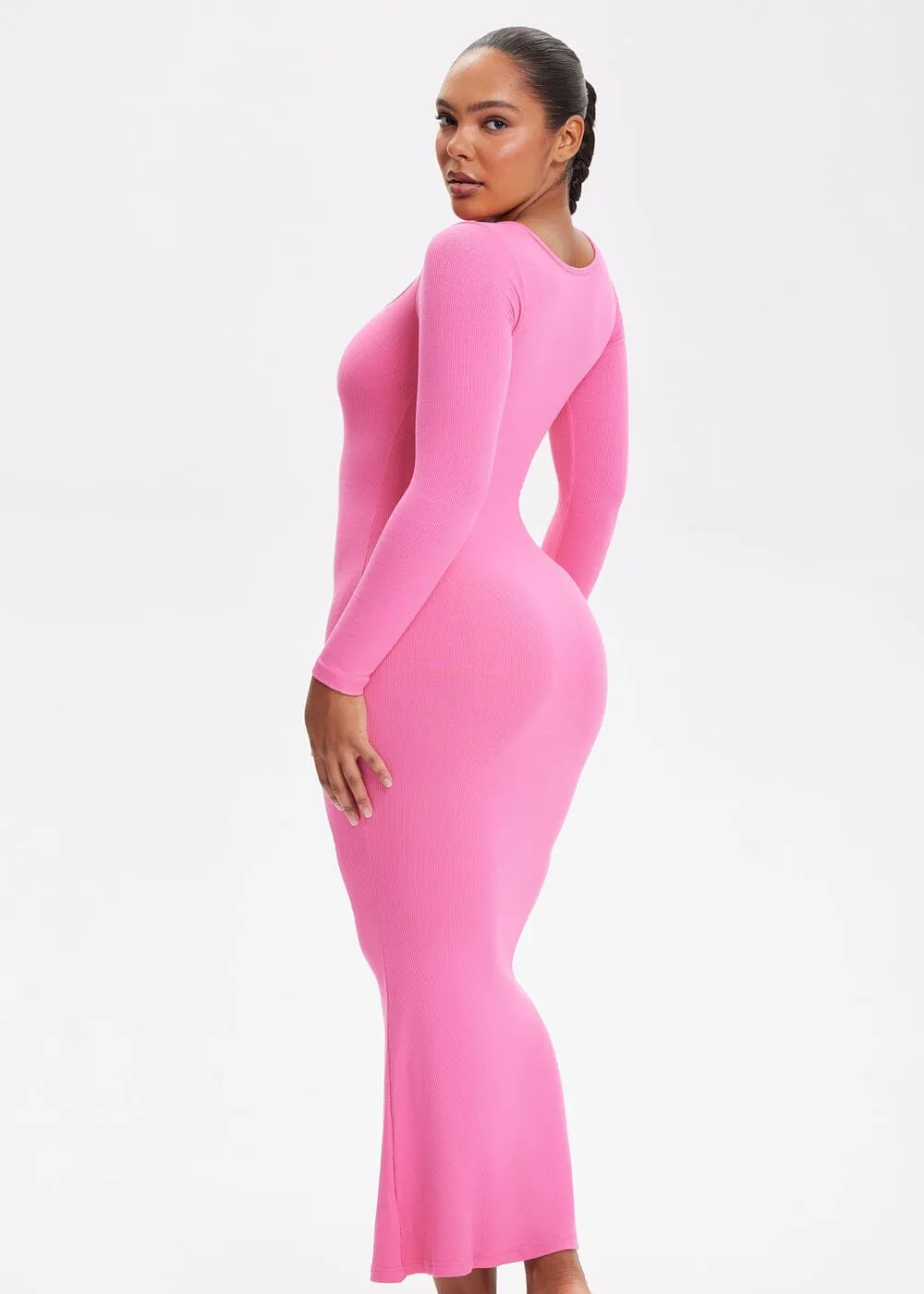 SecretSculpt Long Sleeve Midi Dress