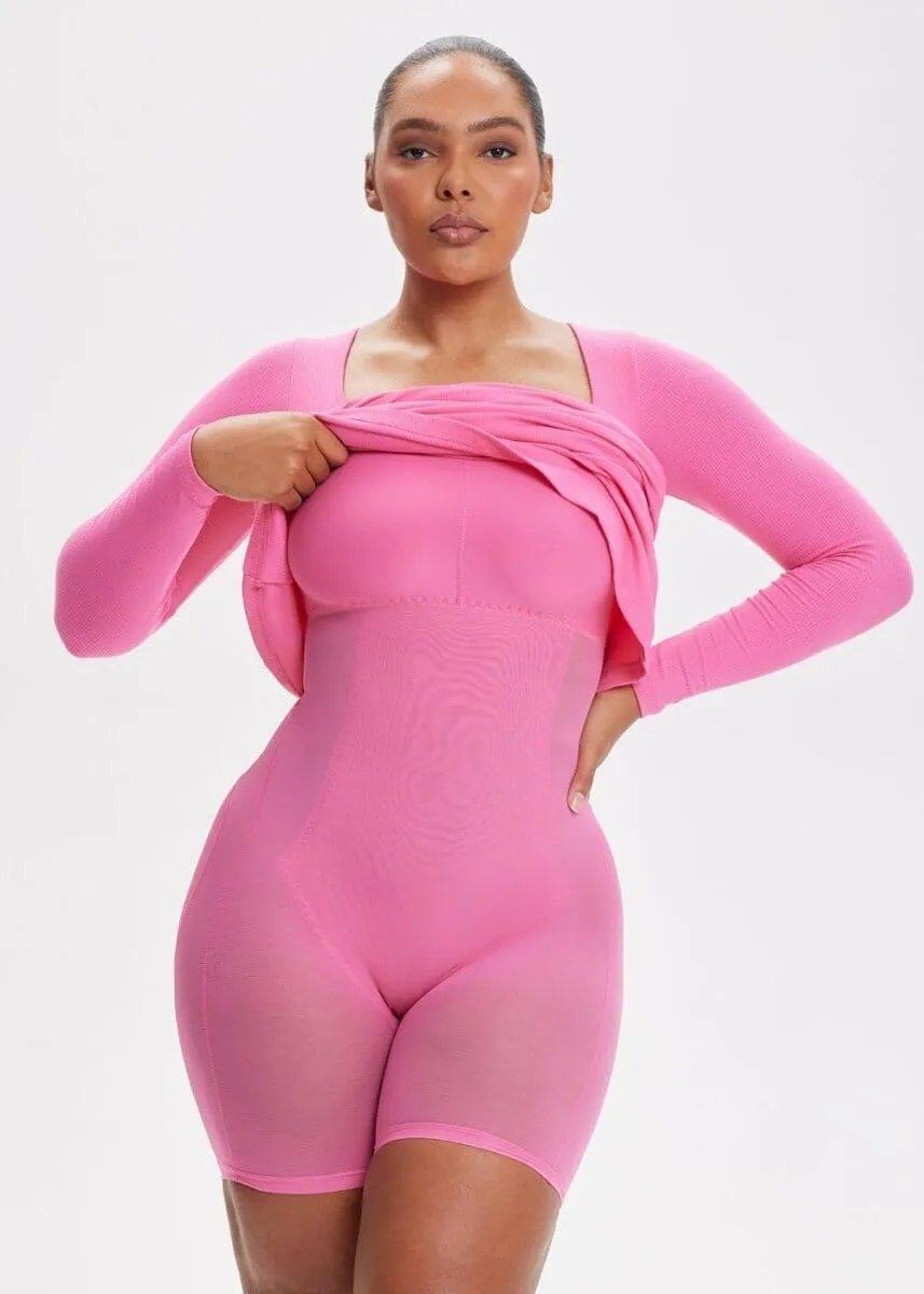 SecretSculpt Long Sleeve Midi Dress