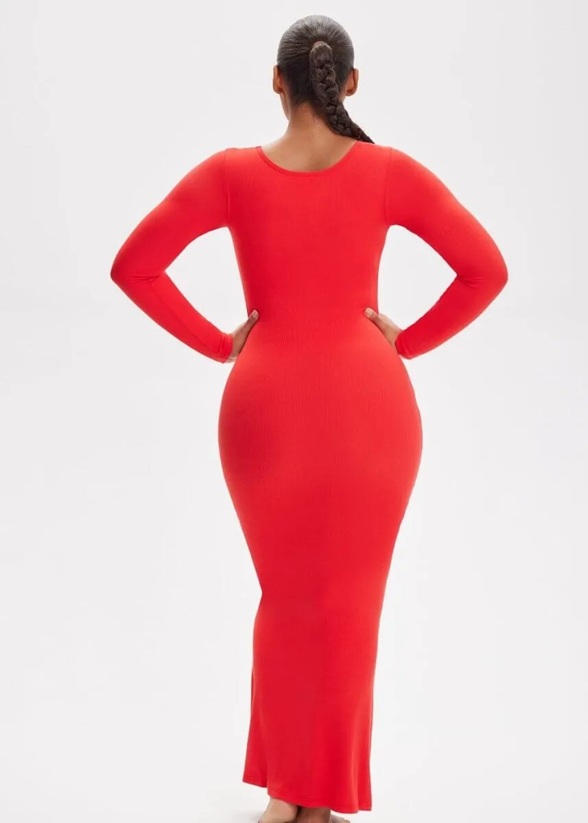 SecretSculpt Long Sleeve Midi Dress