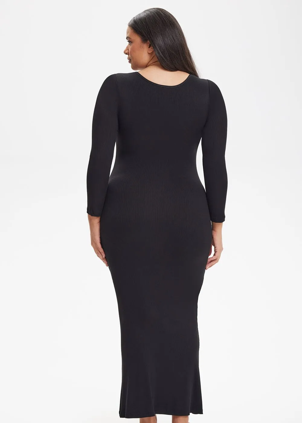 SecretSculpt Long Sleeve Midi Dress