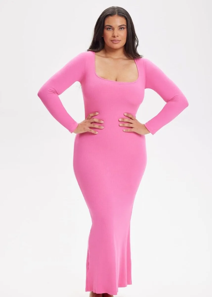 SecretSculpt Long Sleeve Midi Dress
