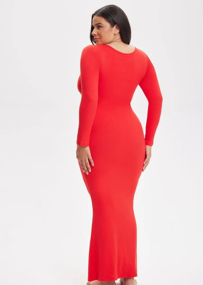 SecretSculpt Long Sleeve Midi Dress