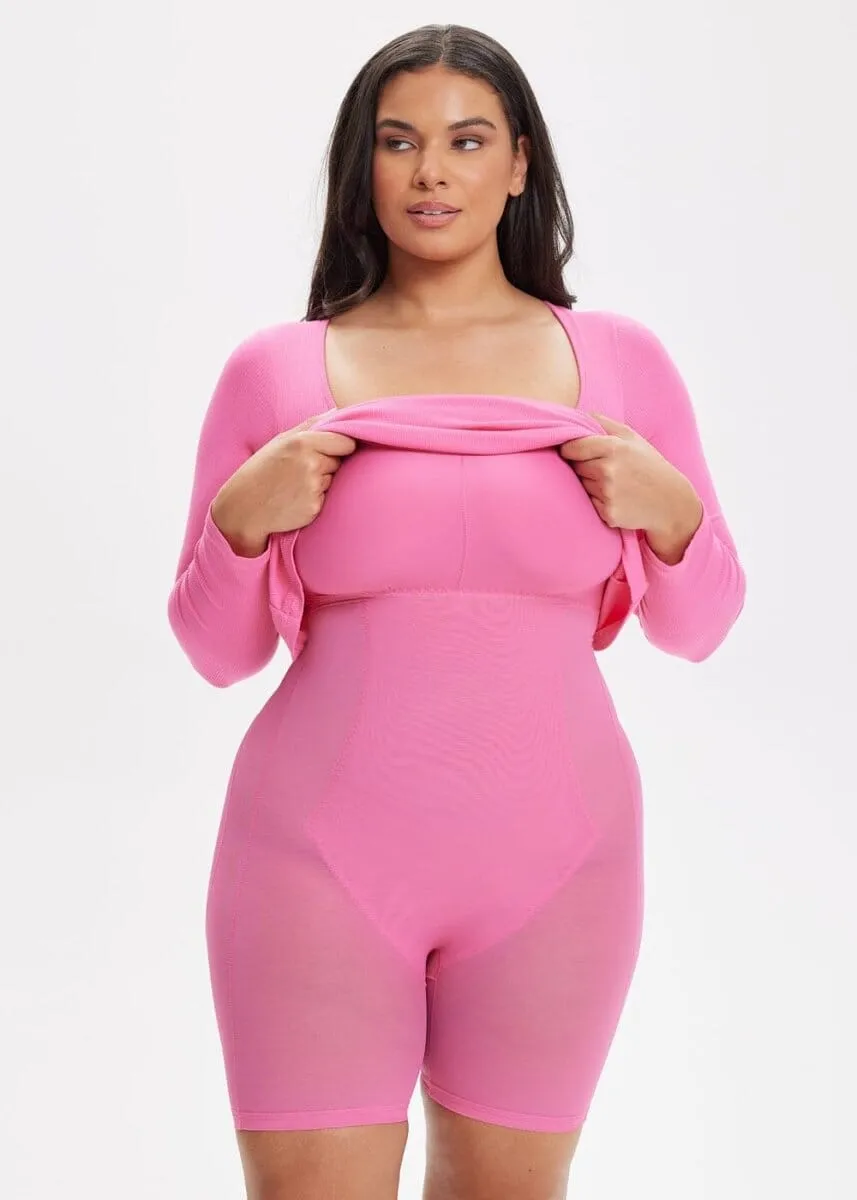 SecretSculpt Long Sleeve Midi Dress