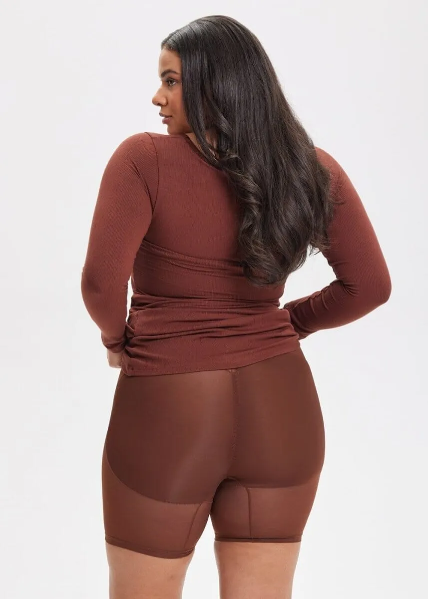 SecretSculpt Long Sleeve Midi Dress
