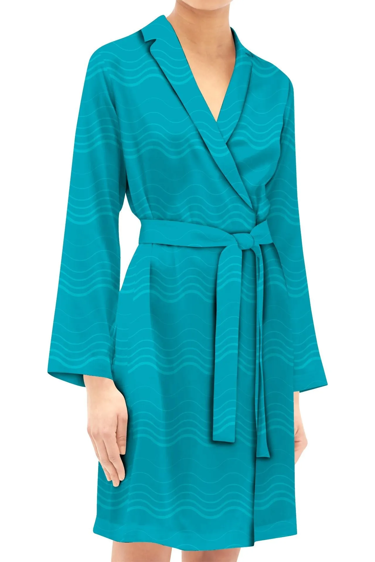 Short Long Sleeve Wrap Dress