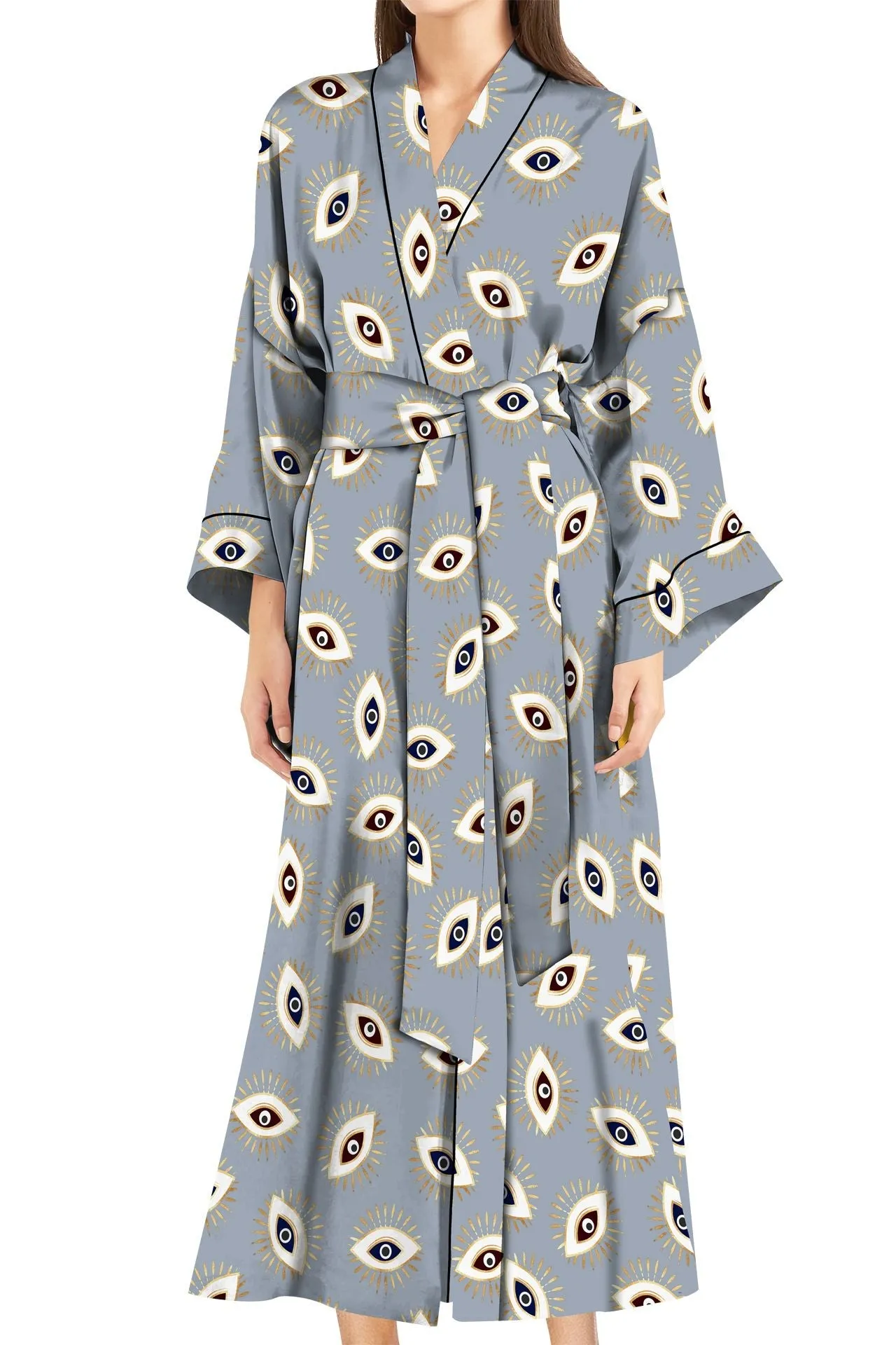Short Silk Robe Womens