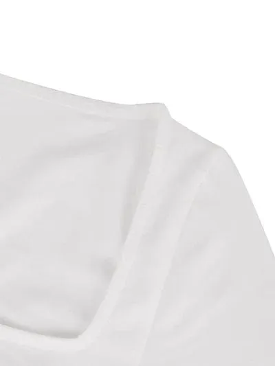 Square Neck Tummy Control Long Sleeve Shapewear Bodysuit