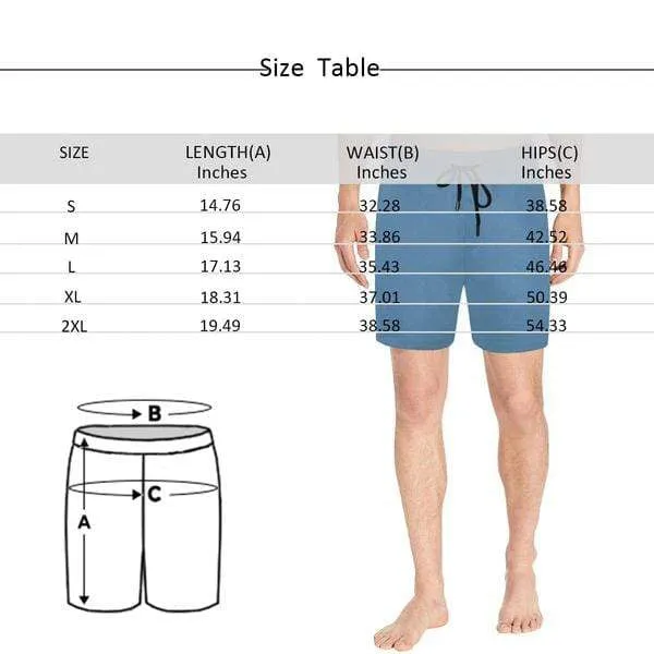 Swim Trunks with Face on Them Custom Black Funny Pineapple Men's Quick Dry Swim Shorts