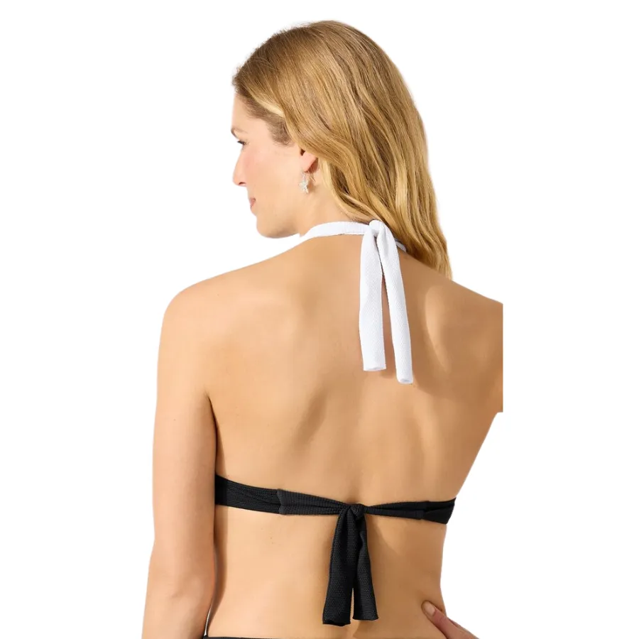 Tommy Bahama Halter Bra SS100377 - Island Cays Cabana Black