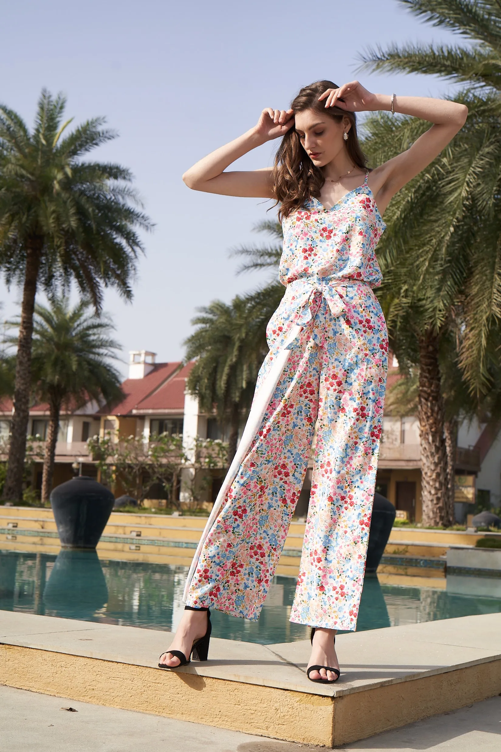 Turwon Floral Front Knot Co-ord Set