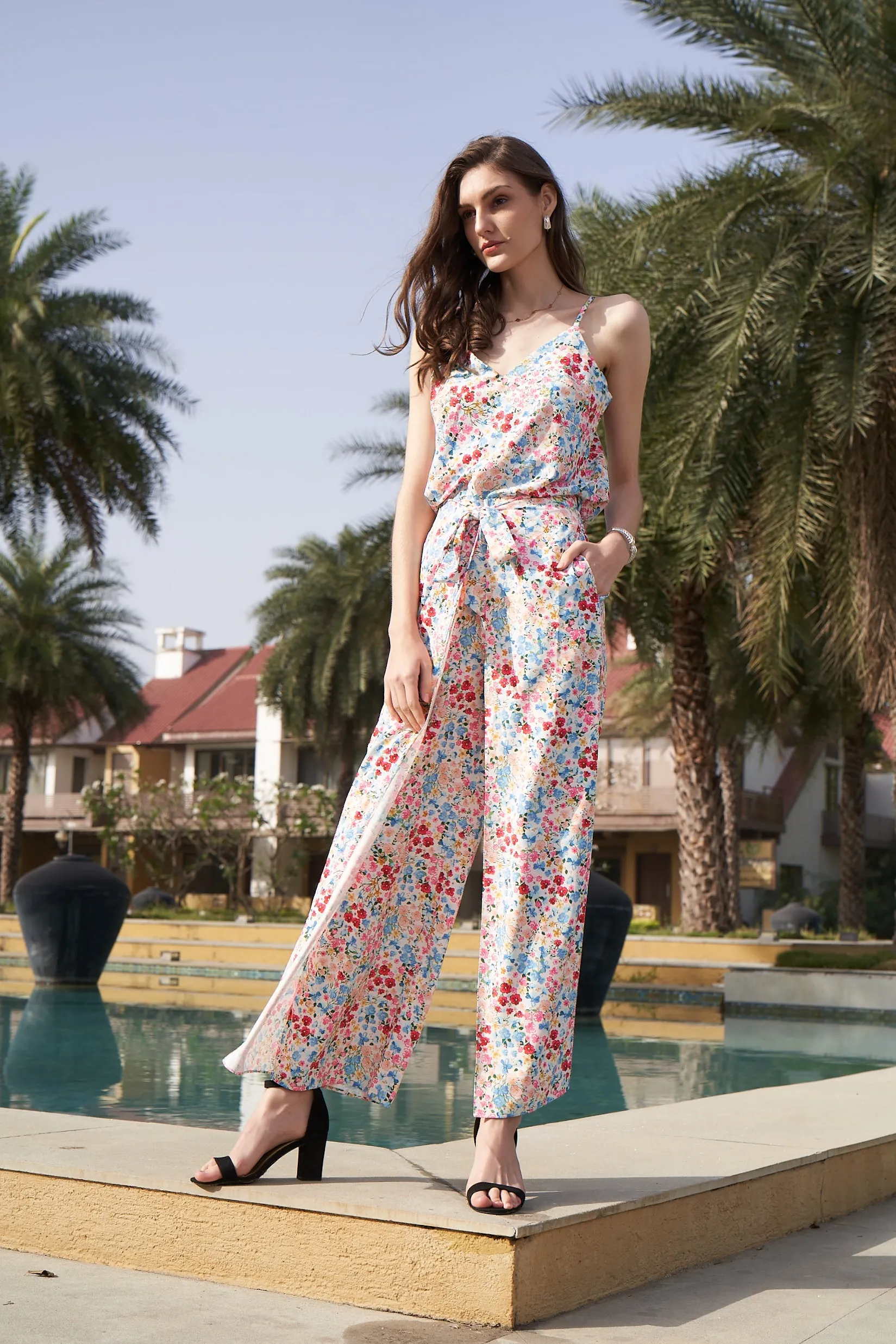 Turwon Floral Front Knot Co-ord Set