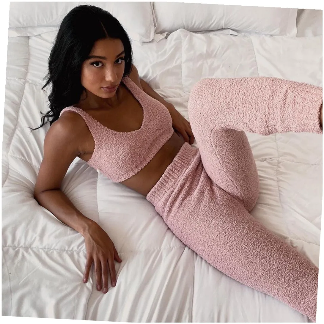 Two-Piece V-neck Matching Loungewear Set