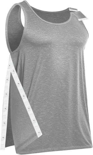 Unisex Post Shoulder Surgery Tank Tops, Side Snap Access Tear Way Sleeveless Shirts, Recovery Tear Away T-Shirt
