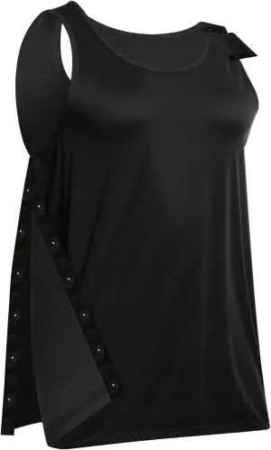 Unisex Post Shoulder Surgery Tank Tops, Side Snap Access Tear Way Sleeveless Shirts, Recovery Tear Away T-Shirt