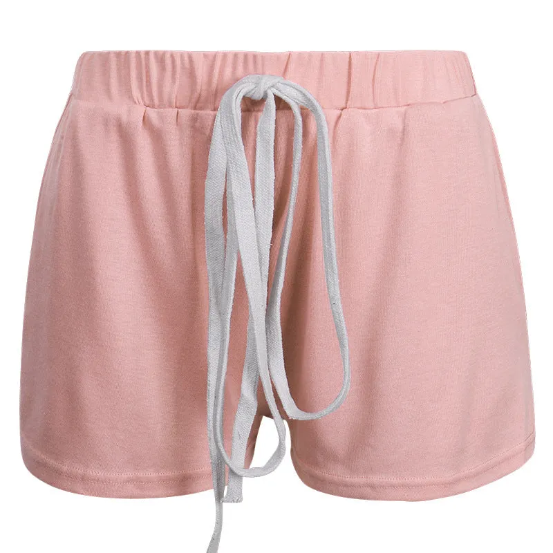 Women Casual Two Piece Pajamas Set Long Sleeve Pullover With Shorts Lounge Wear Jogger Set
