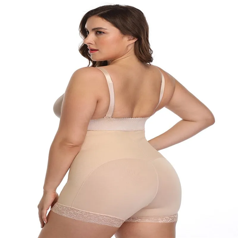 Women Open Crotch Underbust Corset Shapewear Bodysuit Tummy Slimming Sheath Control Pants Belly Corrective Underwear Beige S-6XL