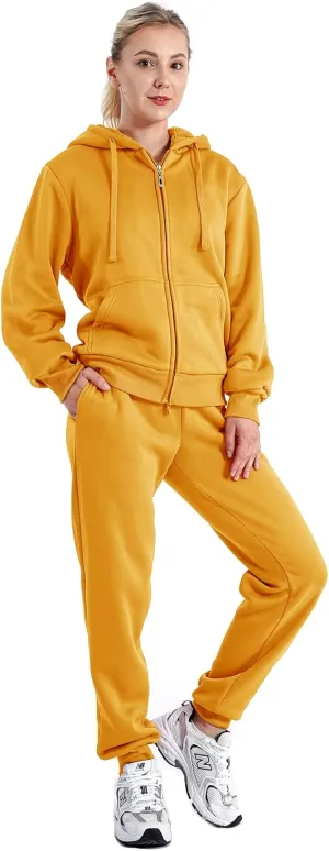 Womens Sweat Suit 2 Piece Tracksuits Fleece Sherpa Lined Hoodie Sweatpants Warm Outfits Jogging Suits Sets