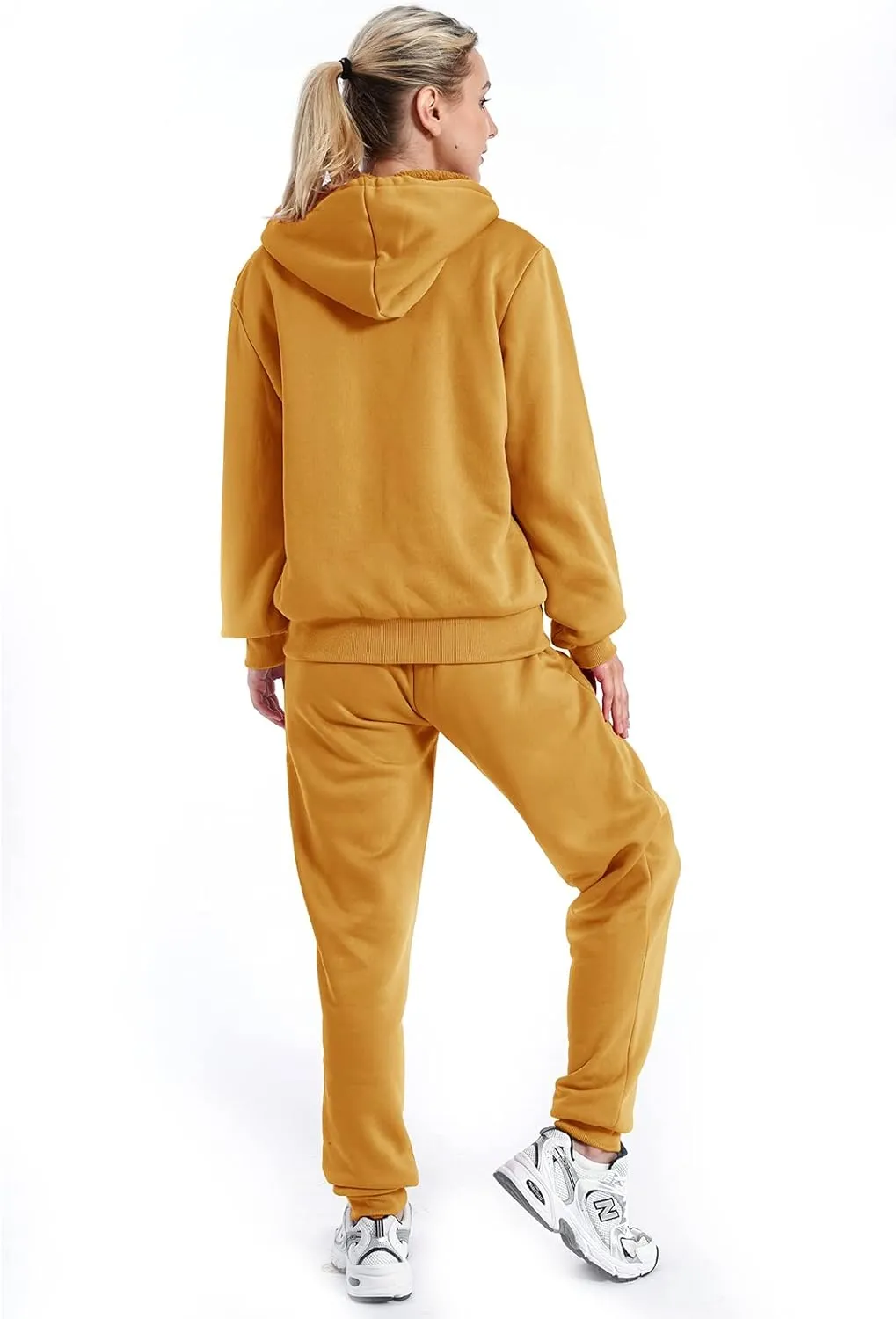 Womens Sweat Suit 2 Piece Tracksuits Fleece Sherpa Lined Hoodie Sweatpants Warm Outfits Jogging Suits Sets