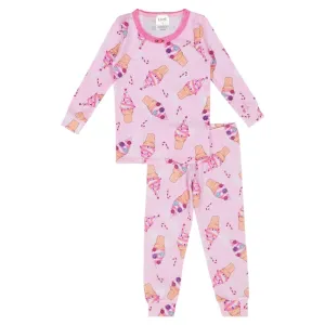 XMAS SWIRL LONG SLEEVE PJS