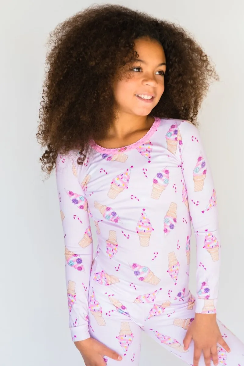 XMAS SWIRL LONG SLEEVE PJS