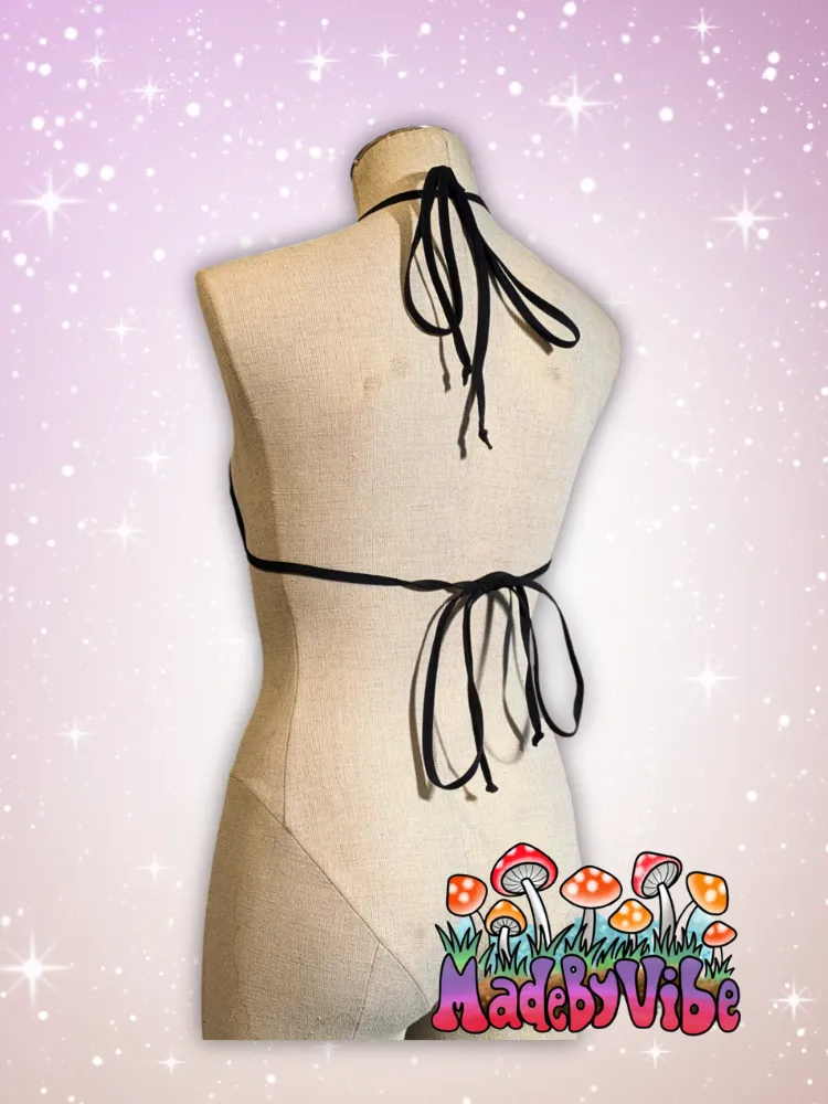 Zombie Dinos Triangle Halter Swim Top - Ready to Ship